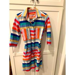 Vilagallo cotton/linen blend shirt dress, 4